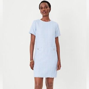 Ann Taylor Tweed Button Pocket Shift Dress. Size 0. New with tags.